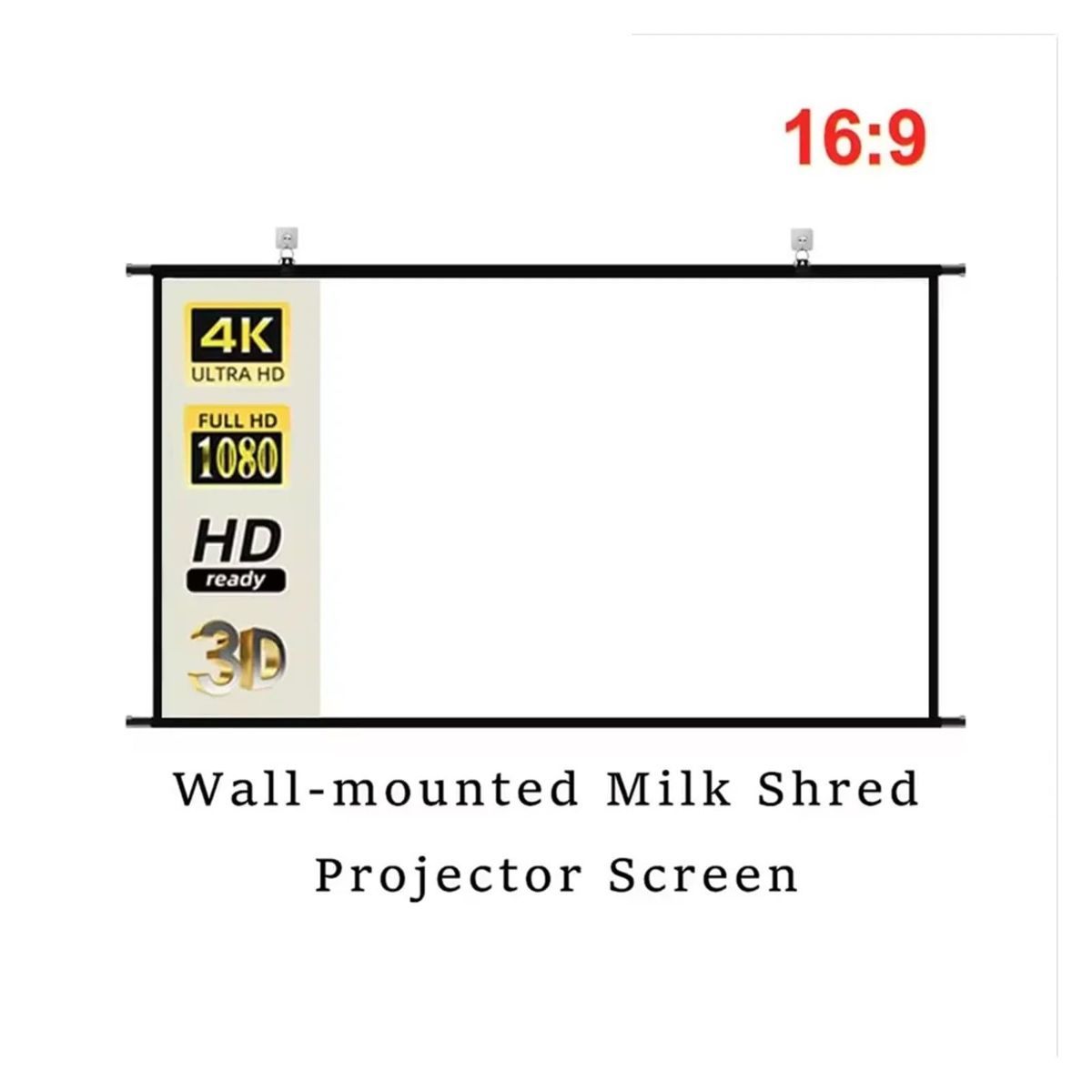 84 Inch 4K HD Foldable Splicing Projector Screen, Anti-Light Projection for Home Theater, Movie Nights, Gaming, Office, Classroom & Backyard Cinema, Gift - Dark Gray