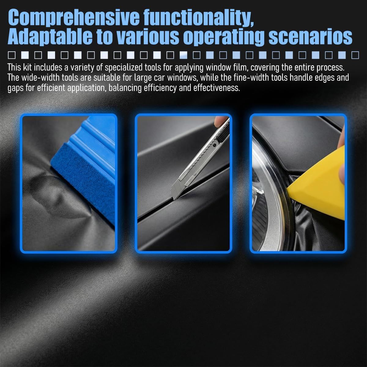35PCS Car Window Tint Tool Kit Squeegee Knife Vinyl Wrap Installation Set