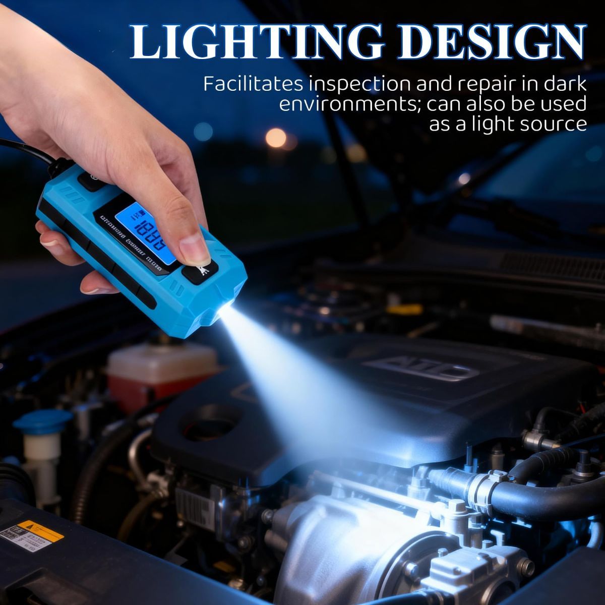 Automotive Circuit Fault Probe Tester, 20A 48V-High-Precision Current Tester, 2-in-1 Wire Tracer Short Finder, Car Relay Fuse Checker with LED Display & Front Light