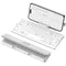 Foldable Bluetooth Keyboard with Magnetic Stand,Aluminum Alloy Mini Quiet Folding Portable Lightweight Travel Rechargeable Pocket for Tablet,iPad, Phones - White - Size 20.25*8.92cm