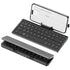 Foldable Bluetooth Keyboard with Magnetic Stand,Aluminum Alloy Mini Quiet Folding Portable Lightweight Travel Rechargeable Pocket for Tablet,iPad, Phones - White - Size 20.25*8.92cm