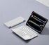 Foldable Bluetooth Keyboard with Touchpad and Stand for iPad/iPhone/MacBook,3-Device Ultra Slim PU Leather Magnetic Cover Portable Rechargeable Keyboard for macOS and iOS - Black - Size 25*9cm