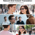 AI Smart Translation Glasses: 110+ Languages, Photochromic Lenses, Bluetooth – Ideal for Travel, Business & Daily Use（black）