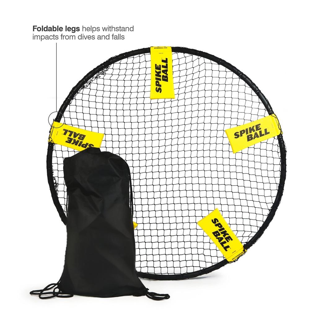 W3 Ball Original Roundnet Game Set, 4-Player Outdoor Volleyball with 3 Balls, Net & Bag for Lawn, Sand & Indoors