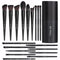 Black Professional Makeup Brush Set (18-Piece): Cruelty-Free, Versatile for Foundation, Blush & Eyeshadow, Ideal for Aussies