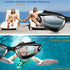 Black Swim Goggles Set with Cap, Nose Clip, Earplugs & Case: Anti-Fog UV Protection for Men & Women