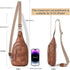 Brown Faux Leather Sling Bag: Unisex, Spacious, Reversible Crossbody for Aussies