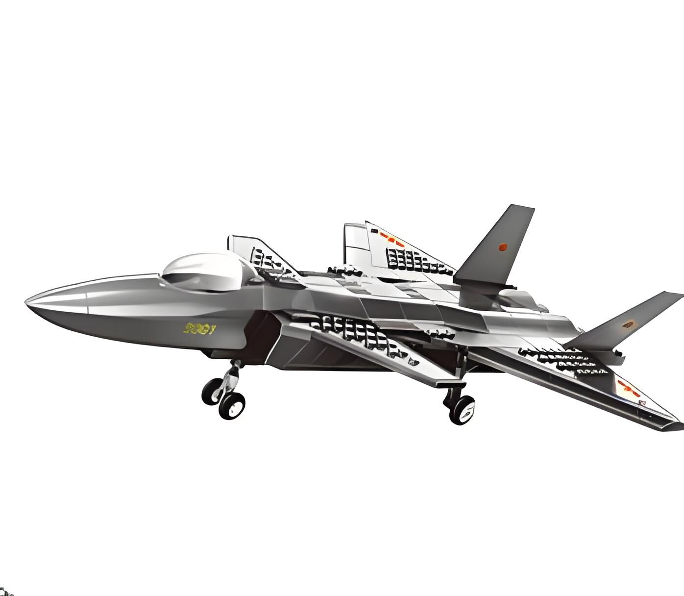 J-20 Stealth Fighter Jet Building Blocks Set, 229 Pieces Military Aircraft Model Kit for Kids Aged 6+ & Enthusiasts（J20 fighter）