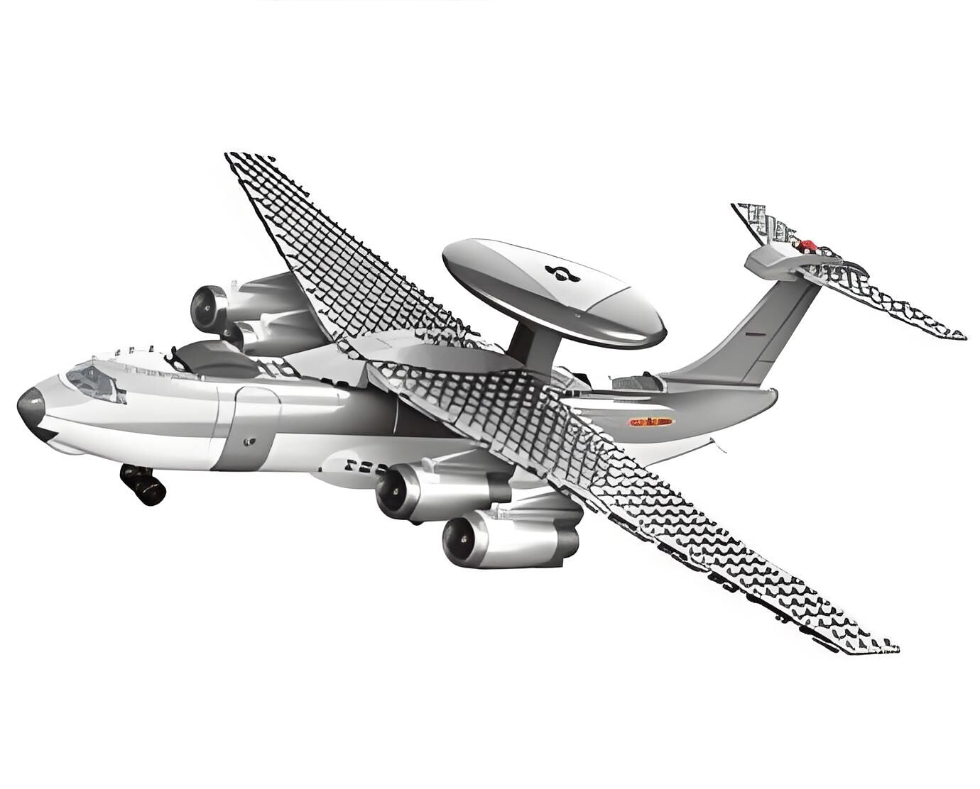 KJ2000 Airborne Early Warning Aircraft Building Blocks Set, 199 Pieces Military Model Kit for Kids Aged 6+ & Enthusiasts（KJ2000 early warning aircraft）