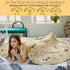 Burritos Tortilla Throw Blanket(Beige), Novelty Funny Round Blanket for Adults & Kids, Soft Flannel Tortilla Wrap Blanket（60",Teenagers）