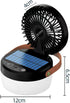 Camping Light with Fan, Portable Hanging Lamp for Tent, IPX4 Waterproof, 4 Mode Light Camping Lantern and 3 -Speed Quiet Fan,USB & Auxiliary Solar Charging，for Camping/College Dorm (Army Green)