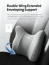 Car Headrest & Lumbar Support Set, Ergonomic Plush Cushion for Driver & Passenger, Comfort & Spine Protection for Long Drives（black）