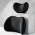 Car Headrest & Lumbar Support Set, Ergonomic Plush Cushion for Driver & Passenger, Comfort & Spine Protection for Long Drives（blue）