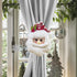 Christmas gift Warm Christmas Atmosphere - Festive Curtain Tie Decorations - Santa & Snowman Designs - Cozy Knitted Fabric（Santa Claus）