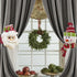 Christmas gift Warm Christmas Atmosphere - Festive Curtain Tie Decorations - Santa & Snowman Designs - Cozy Knitted Fabric（Santa Claus）