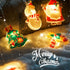 10M 80-LED Christmas Fairy String Lights: Santa/Snowman/Wreath Battery-Powered Warm White Decor for Home/Party