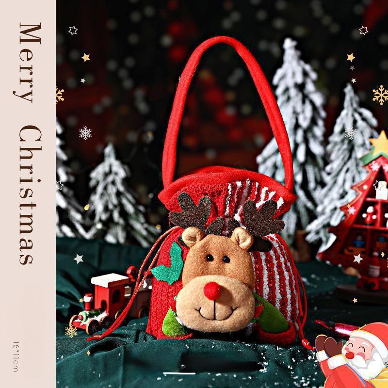 Christmas gift Festive Aussie Christmas Gift Bags: Cute Reindeer, Santa & Snowman Pouches for Xmas Treats & Gifting（Santa Claus）