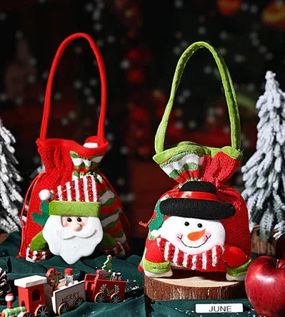 Christmas gift Festive Aussie Christmas Gift Bags: Cute Reindeer, Santa & Snowman Pouches for Xmas Treats & Gifting（Snowman）