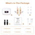 Rechargeable Behind-the-Ear Hearing Aids with Charging Case & LCD Display – Compact Sound Amplifier for Adults and Seniors (White Case, Skin Tone Device)