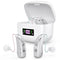 Rechargeable Behind-the-Ear Hearing Aids with Charging Case & LCD Display – Compact Sound Amplifier for Adults and Seniors (White Case, Silver Device)
