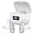 Rechargeable Behind-the-Ear Hearing Aids with Charging Case & LCD Display – Compact Sound Amplifier for Adults and Seniors (White Case, Silver Device)