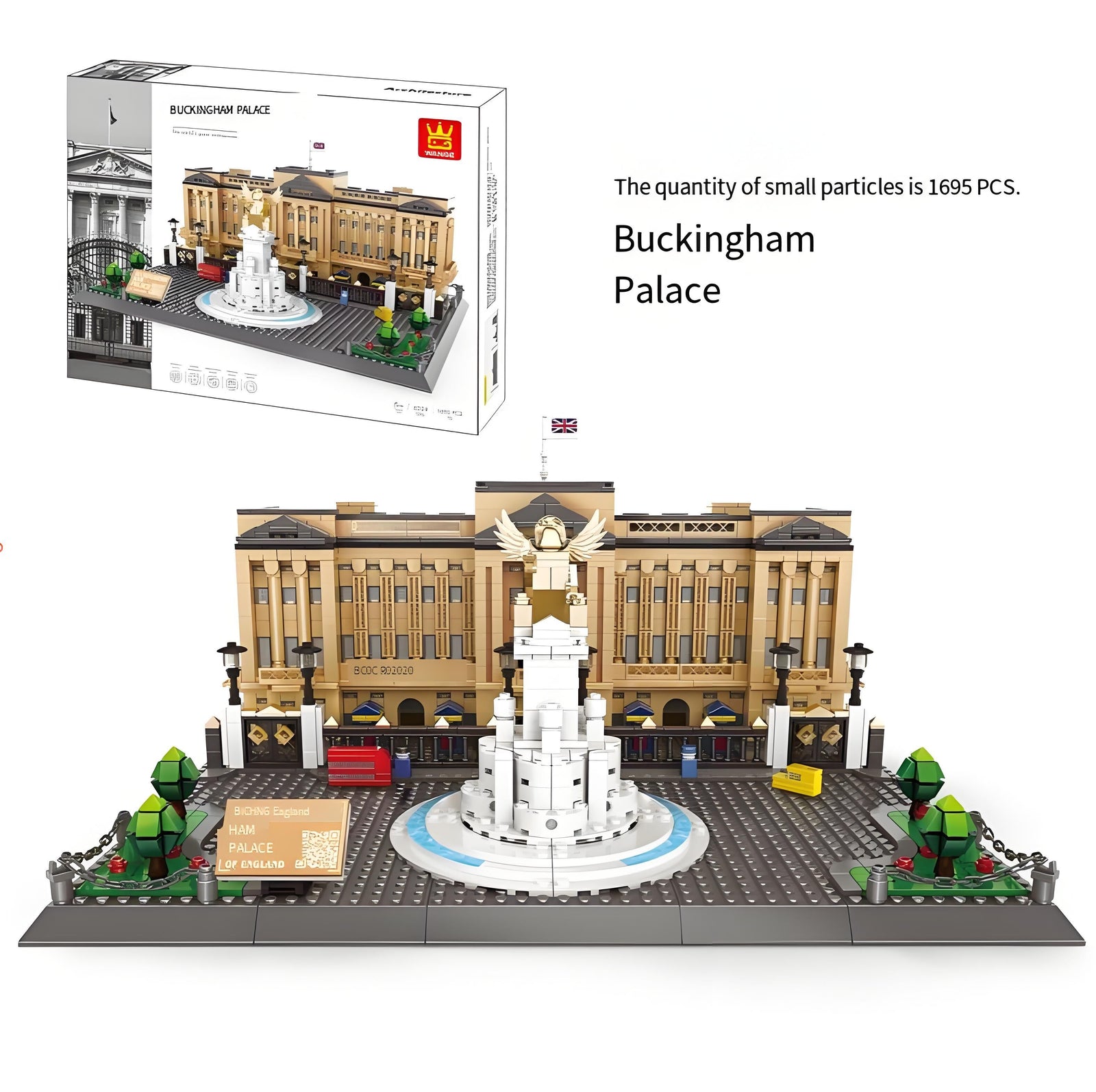 Buckingham Palace Mini Building Blocks Model – Iconic Landmark for Display, Gift & Educational Play (Beige) | Other Architectural Models Available In-Store
