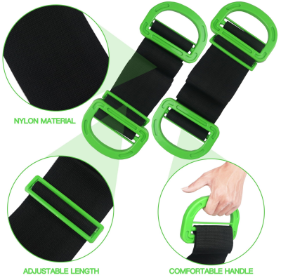 Adjustable Moving Straps with Handles – 2-Pack Heavy-Duty Furniture Lifting Belt for Boxes, Mattresses & Appliances (Up to 600 lbs)