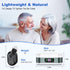 Rechargeable In-the-Ear Hearing Aids with Charging Case and LCD Display – Ultra-Compact Sound Amplifier for Seniors (White & Green Case, Black Device)