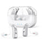 Rechargeable Hearing Amplifier with Charging Case – Compact Sound Enhancer for Daily Use, Noise Reduction & Clear Audio (White & Transparent Case, Silver Tone)