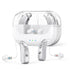 Rechargeable Hearing Amplifier with Charging Case – Compact Sound Enhancer for Daily Use, Noise Reduction & Clear Audio (White & Transparent Case, Silver Tone)