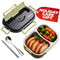 Stainless Steel Bento Lunch Box with Dual Compartments & Utensils – Microwave & Dishwasher Safe for Adults (Green)