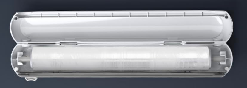 Suction-Mount Cling Film Dispenser: Compact Kitchen Organizer with Built-In Cutter for Food Wrap Storage (White) | Other colors available in store
