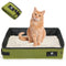 Portable Foldable Cat Litter Box – Waterproof, Leak-Proof Travel Cat Toilet with Large Opening, Ideal for Camping, Hotel Stays, Road Trips (Green)
