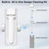 All-in-One Portable Glasses Cleaning Kit with Spray, Brush & Microfiber Cloth – Compact Lens Cleaner for Eyeglasses, Phone Screens, and More (White)