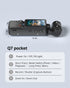 Handheld Pocket Camera – 2.5K UHD, 180° Rotating Lens, Fill Light, 2000mAh Battery, No App Needed, 32GB Included, for Vlog & Travel (Black)