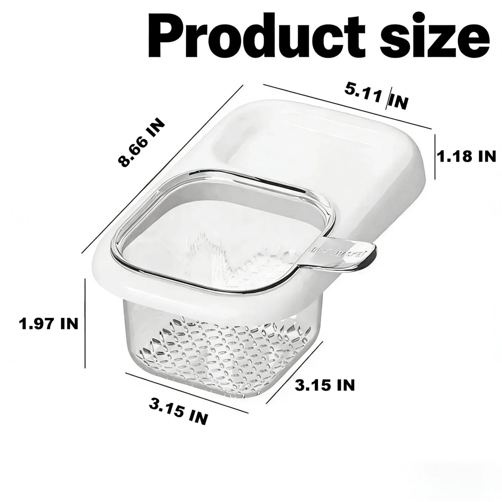2-Pack Kitchen Sink Drain Basket – White Suction Mount Strainer for Food Waste, Tea Leaves & Vegetables – Space-Saving Filter with Top Storage (White)