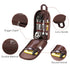Multi-Functional Outdoor Kitchen Utensil Organizer – Durable Travel Storage Bag with Elastic Straps, Mesh Pockets & Carry Handle, Compact Size (Brown)