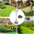 Manual Lawn Aerator Tool with Spring-Loaded Spikes, Heavy-Duty Soil Loosener for Garden Yard, Adjustable Height Grass Aeration Device (Black)