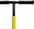 Manual Lawn Aerator Tool with Spring-Loaded Spikes, Heavy-Duty Soil Loosener for Garden Yard, Adjustable Height Grass Aeration Device (Black)