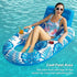 Inflatable Pool Lounger Float with Backrest & Cup Holders – U-Shaped Floating Chair for Pool, Lake, Beach (Blue)
