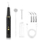High-End Ultrasonic Tooth Cleaner with LED Light & Smart Gum Protection – 5 Modes, IPX7 Waterproof, Rechargeable, 3 Replacement Tips (Black)
