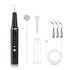 High-End Ultrasonic Tooth Cleaner with LED Light & Smart Gum Protection – 5 Modes, IPX7 Waterproof, Rechargeable, 3 Replacement Tips (Black)