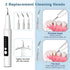 High-End Ultrasonic Tooth Cleaner with LED Light & Smart Gum Protection – 5 Modes, IPX7 Waterproof, Rechargeable, 3 Replacement Tips (Black)