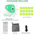 Automatic Dog Ball Launcher with 15 Mini Tennis Balls & Mesh Bag – Rechargeable Pet Toy for Small Dogs, Adjustable Launch Distance, Interactive Play (Green)