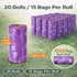 Dog Poop Bags with Dispenser – 240 Count, Leak-Proof, Strawberry Scented, Large Size for All Dogs, Biodegradable & Durable (Purple)