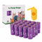 Dog Poop Bags with Dispenser – 300 Count, Leak-Proof, Strawberry Scented, Large Size for All Dogs, Biodegradable & Durable (Purple)