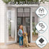 Magnetic Screen Door 90cm x 210cm – Self-Adhesive Mesh Netting for Mosquito & Wasp Protection, Indoor Outdoor Use, (Black,M)