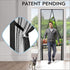 Magnetic Screen Door 110cm x 210cm – Self-Adhesive Mesh Netting for Mosquito & Wasp Protection, Indoor Outdoor Use, (Black,XL)