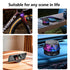 Magnetic Bluetooth Speaker – RGB Light Show, IPX7 Waterproof, TWS Stereo Pairing, 24H Playtime, Compact Design – Perfect for Home, Car, Outdoor Use (Black)