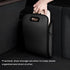 Car Shoe Storage Box – Portable Leather-Look Organizer for Passenger Seat or Trunk, Dustproof and Moisture-Resistant with Zipper and Handle (Black)